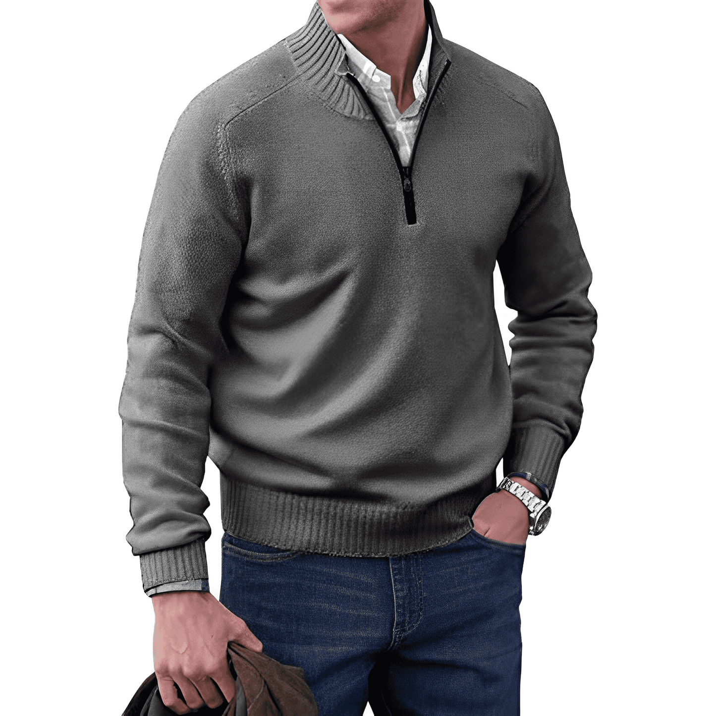 Maglione uomo Cirolo casual in maglia testurizzata, con vestibilità rilassata e look moderno