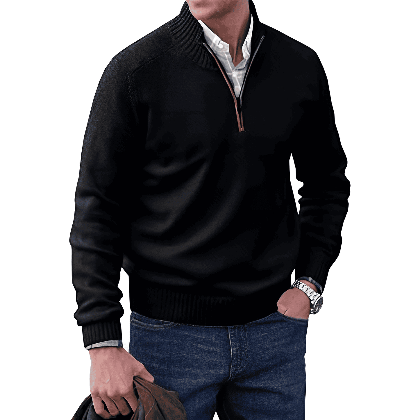 Maglione uomo Cirolo casual in maglia testurizzata, con vestibilità rilassata e look moderno