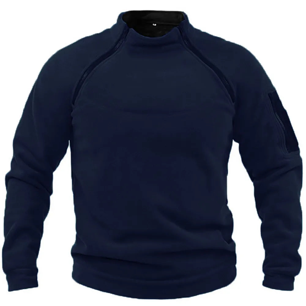 Maglione uomo Danilo con collo alto e zip parziale, stile casual pratico e versatile