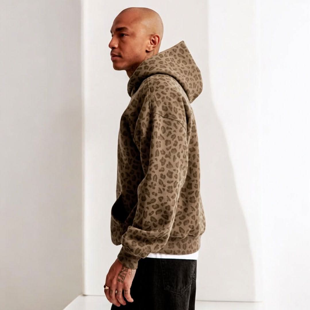 Felpa unisex Zora con stampa leopardata