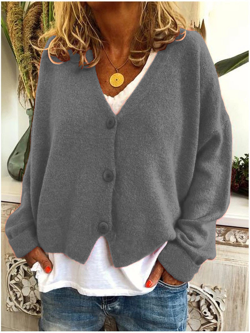Maglioncino corto donna Arinda con bottoni e taglio moderno, look raffinato e versatile
