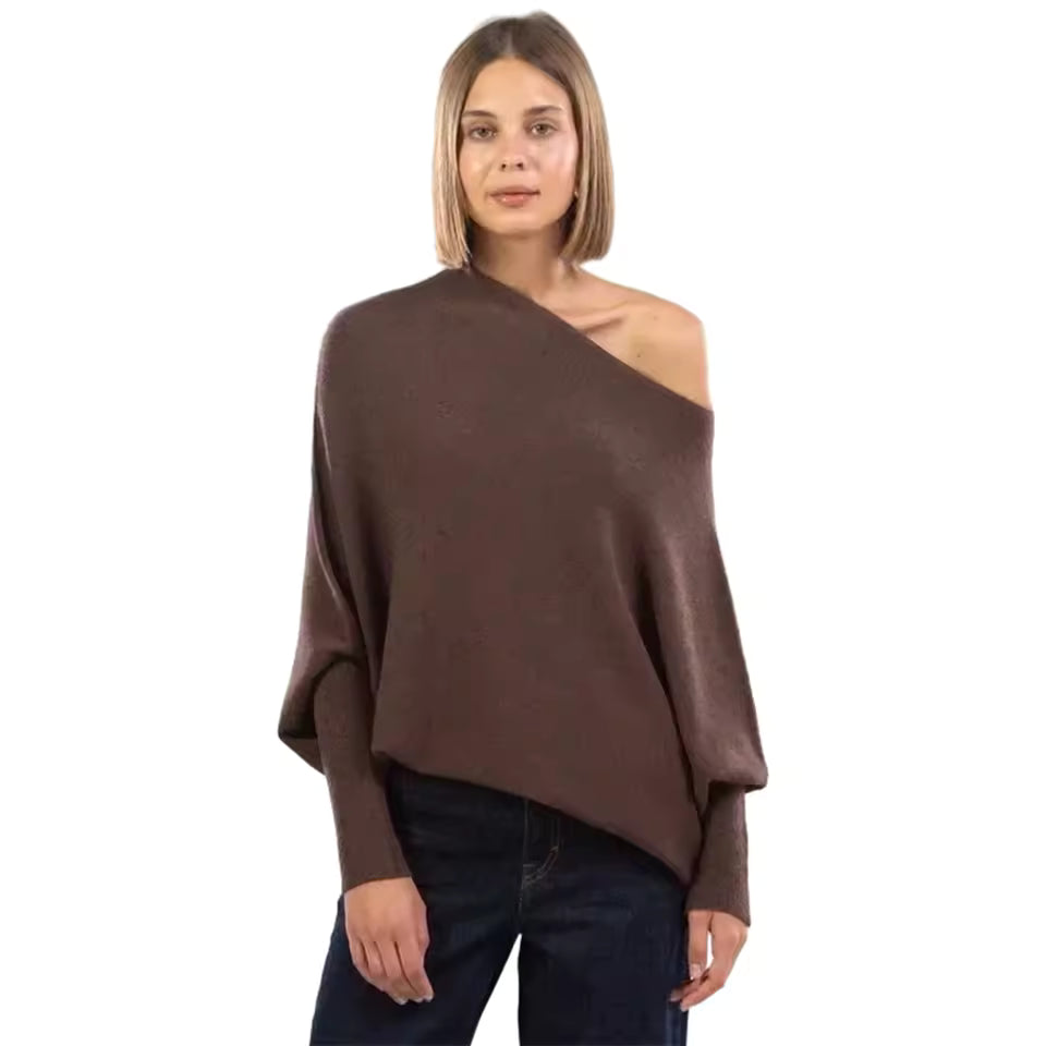 Marcella | Maglione asimmetrico drappeggiato