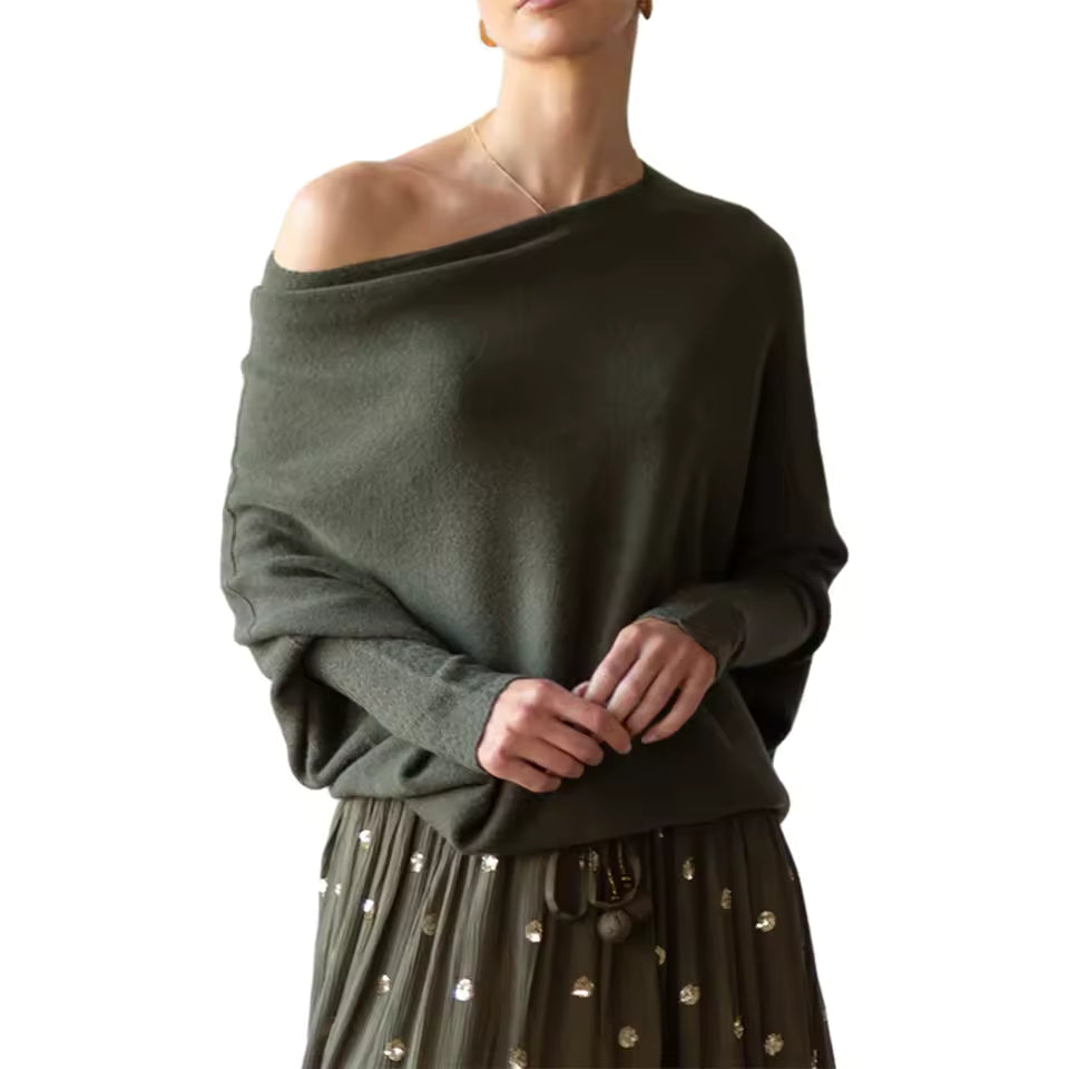 Marcella | Maglione asimmetrico drappeggiato