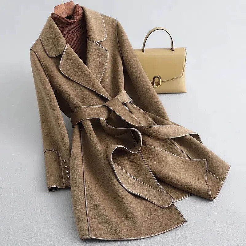 Trench lungo Natalina donna elegante minimalista