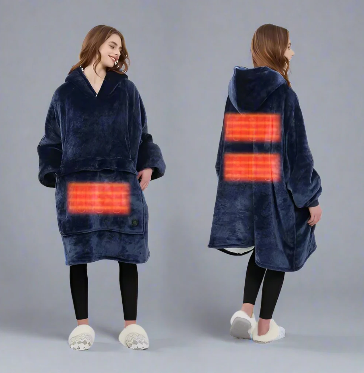 Felpa donna Eliana con taglio ampio e cappuccio regolabile, perfetta per giornate fredde e look casual e confortevoli