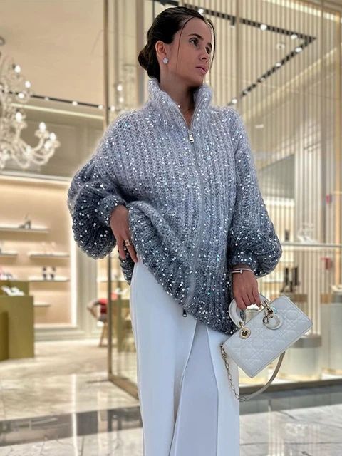 Maglione donna Celestia con dettagli glitterati