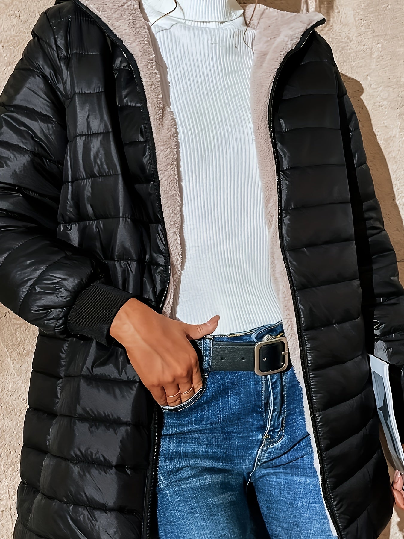 Cappotto lungo invernale da donna Alessandra con fodera in pile