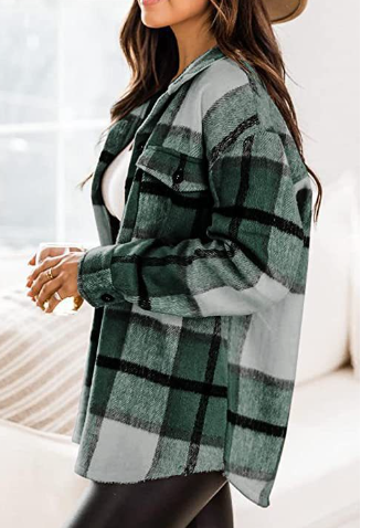Camicia Fiorella a quadri da donna con maniche lunghe
