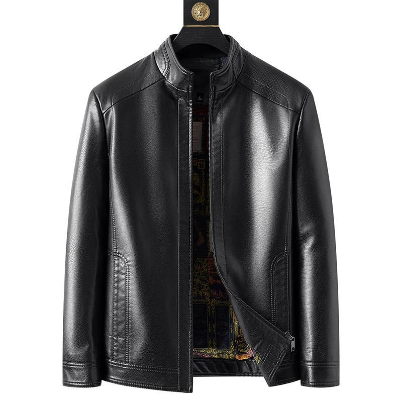 Giacca uomo Edoardo in ecopelle con colletto classico e linee pulite, perfetta per look casual ed eleganti