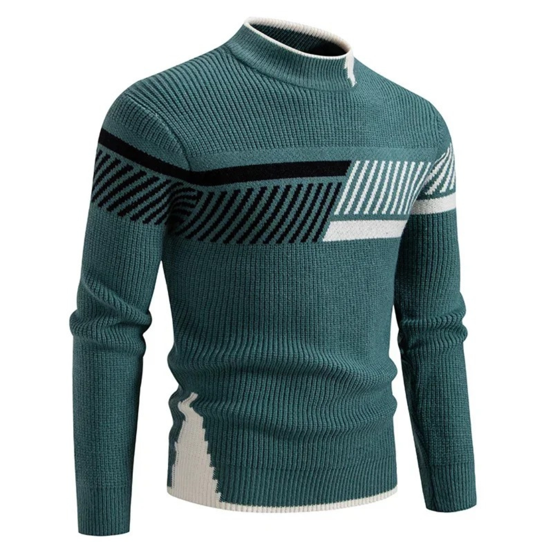 Maglione da uomo Adriano con collo alto in morbida maglia