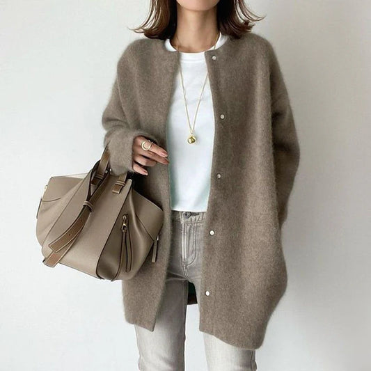Whitney | Cardigan da donna abbottonato a maniche lunghe in cotone e acrilico