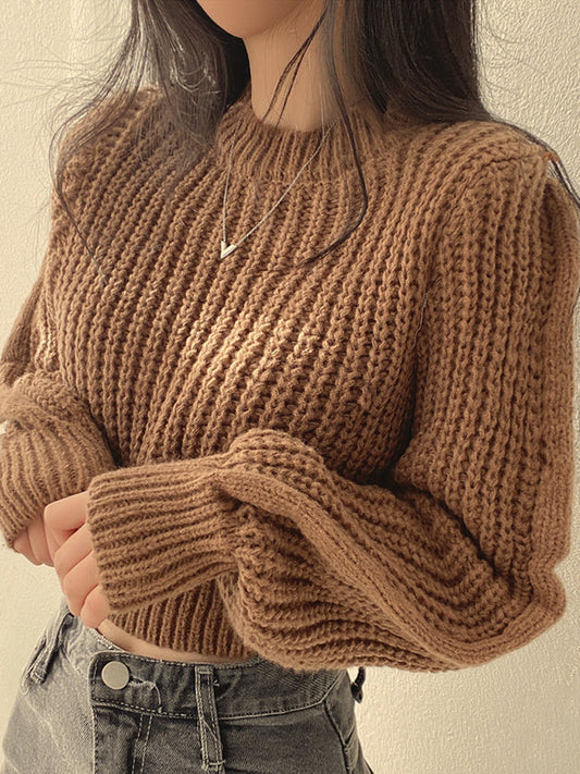Maglione donna Nerina con scollo rotondo e lavorazione intrecciata, ideale per outfit casual e raffinati autunno-inverno