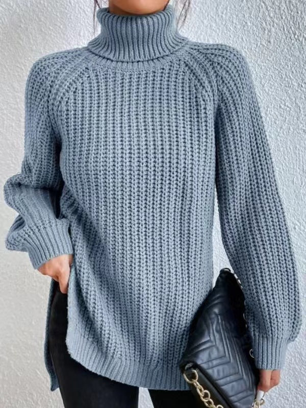 Maglione donna Rosella a collo alto testurizzato, elegante e versatile