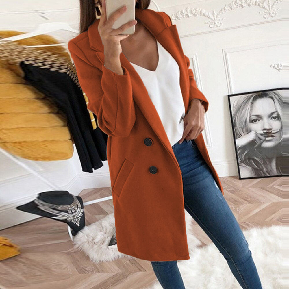 Cappotto lungo Tiziana donna elegante e raffinato