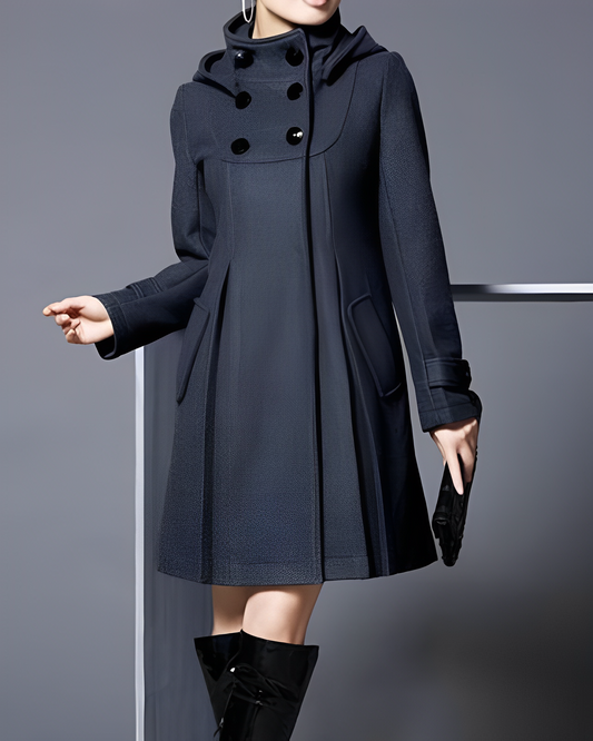 Cappotto elegante da donna con tasche laterali funzionali