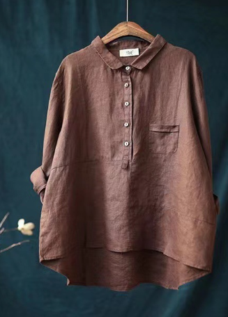 Camicia in lino a vestibilità ampia Alessia, elegante e versatile