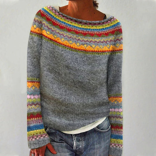 Gisela | Maglione retrã2 da donna a maniche lunghe dal design unico