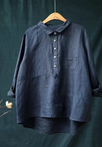 Camicia in lino a vestibilità ampia Alessia, elegante e versatile