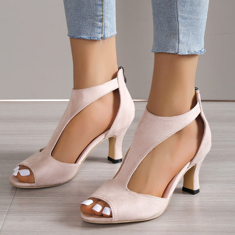 Kailyn | Scarpe eleganti con tacco e finitura effetto pelle