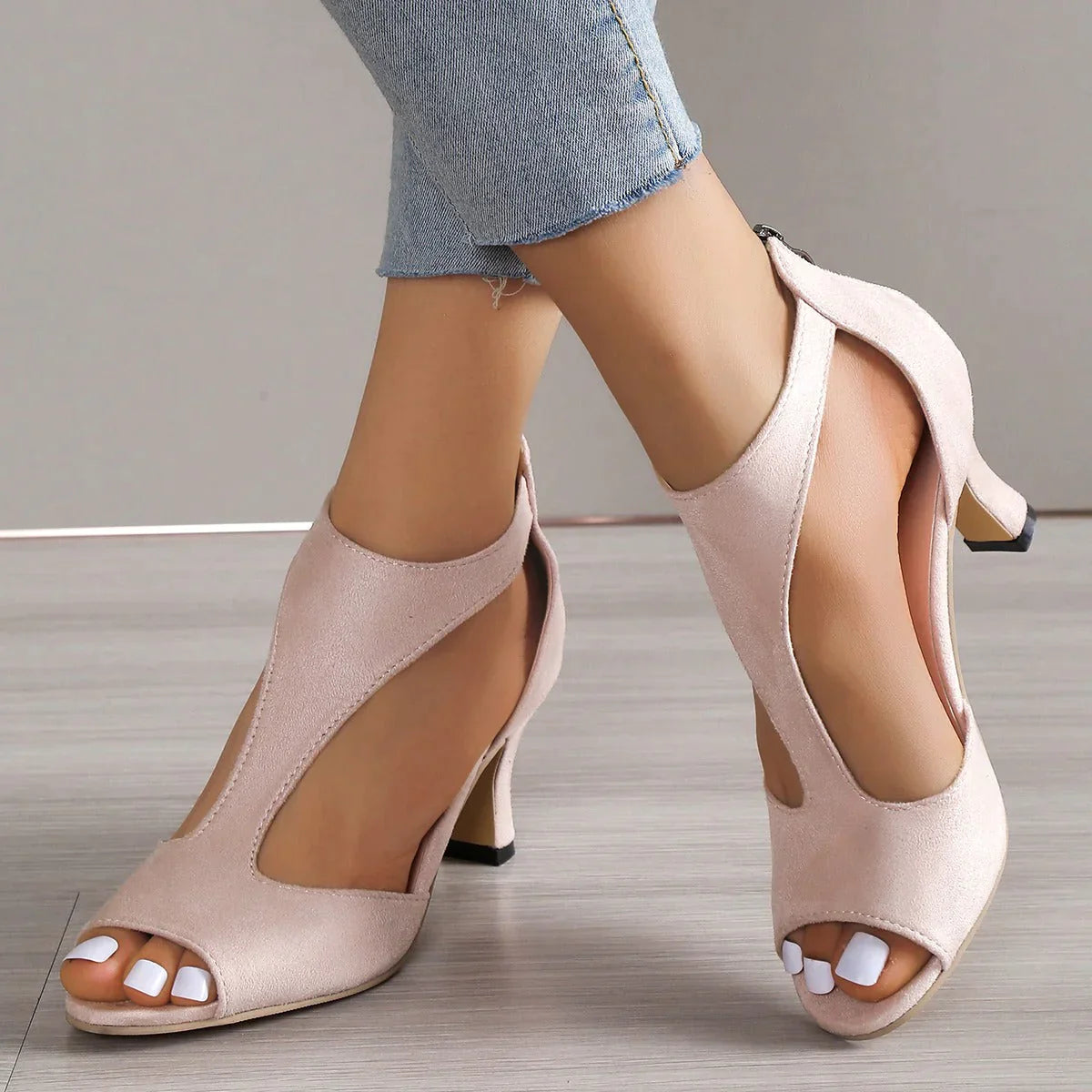 Scarpe eleganti Kailyn con tacco donna effetto pelle