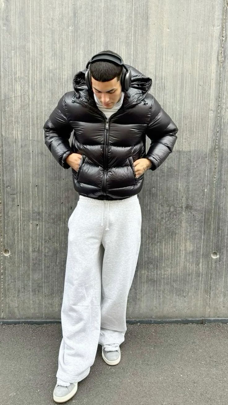 Giacca Ignazio da uomo imbottita con collo alto e tasche funzionali