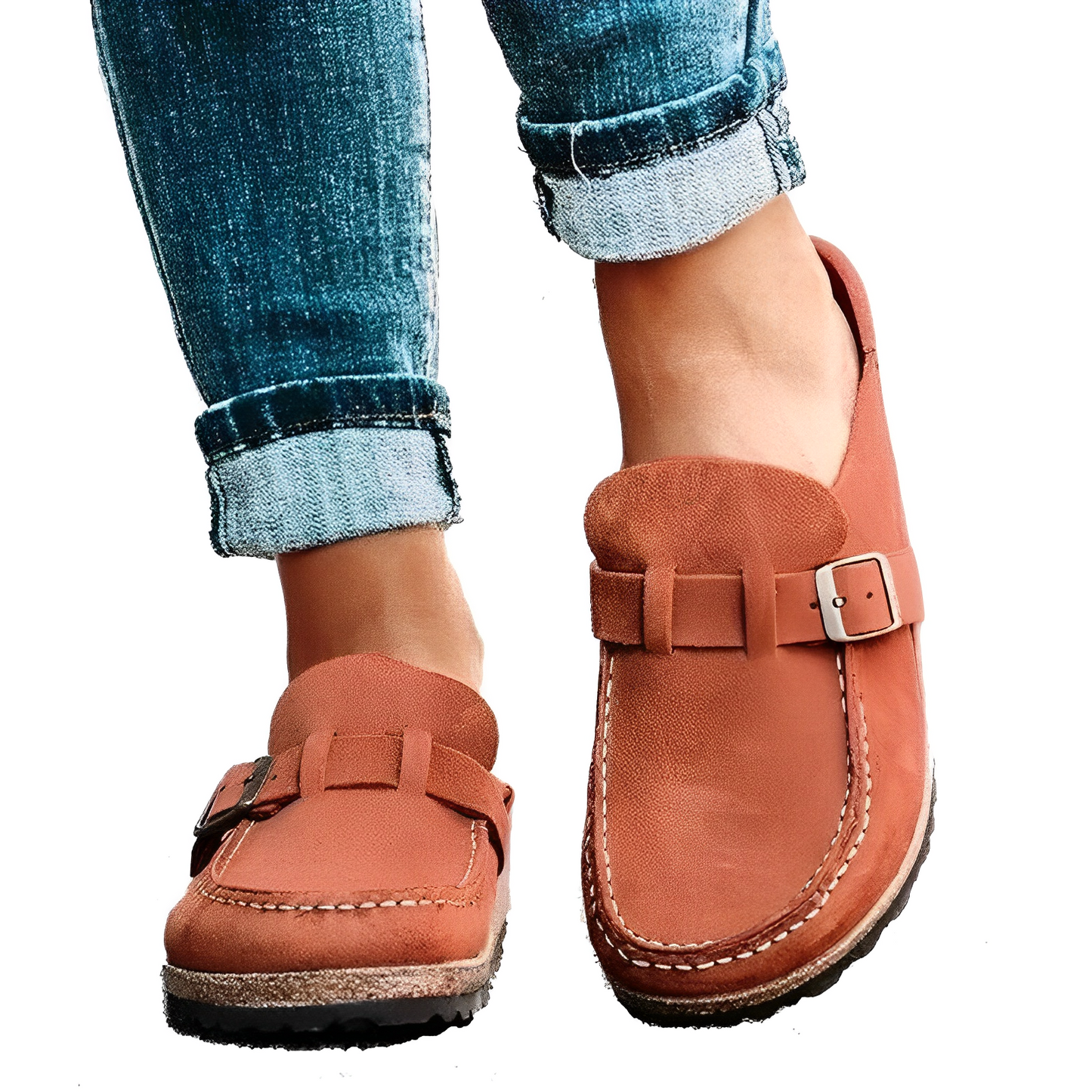 Sandali donna Leda in stile mocassino con tacco