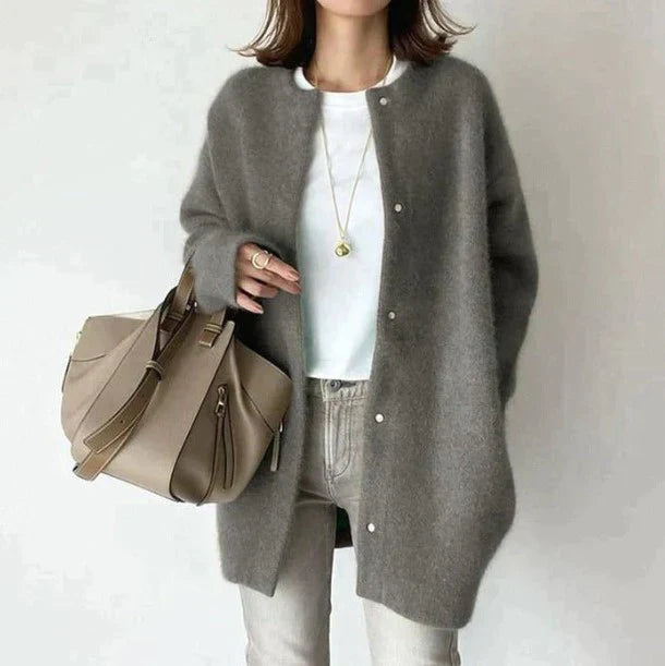 Whitney | Cardigan da donna abbottonato a maniche lunghe in cotone e acrilico