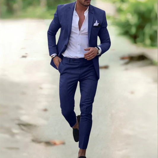 Completo da uomo Riccardo con blazer classico e pantaloni sartoriali
