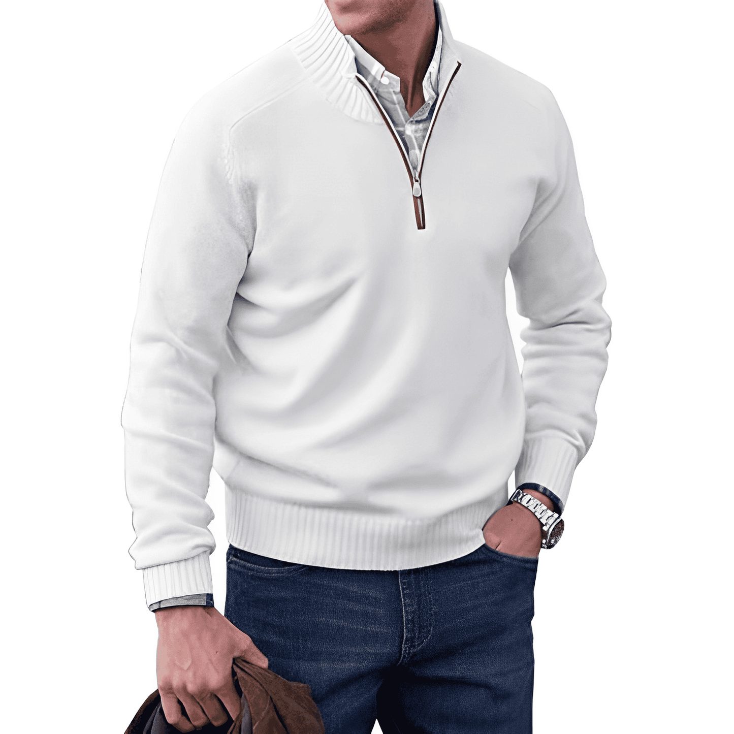 Maglione uomo Cirolo casual in maglia testurizzata, con vestibilità rilassata e look moderno