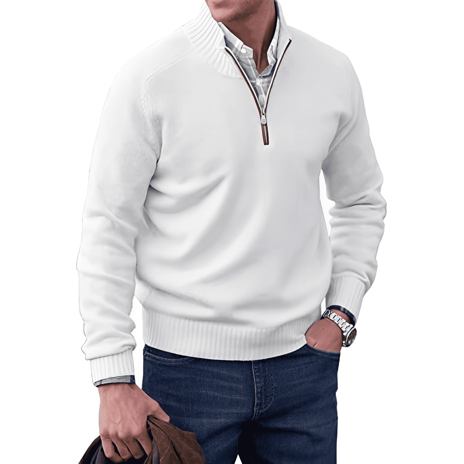 Maglione uomo Cirolo casual in maglia testurizzata, con vestibilità rilassata e look moderno