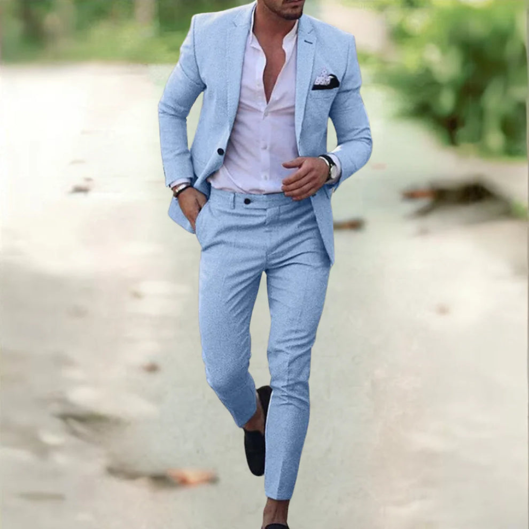 Completo da uomo Riccardo con blazer classico e pantaloni sartoriali