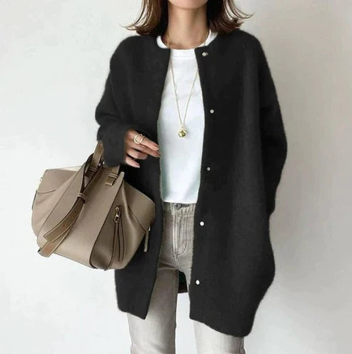 Whitney | Cardigan da donna abbottonato a maniche lunghe in cotone e acrilico