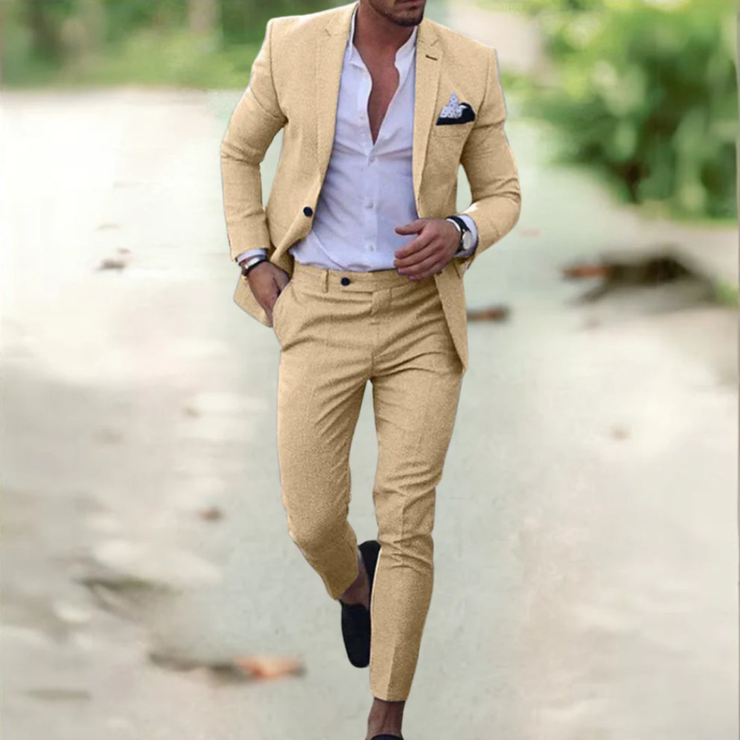 Completo da uomo Riccardo con blazer classico e pantaloni sartoriali