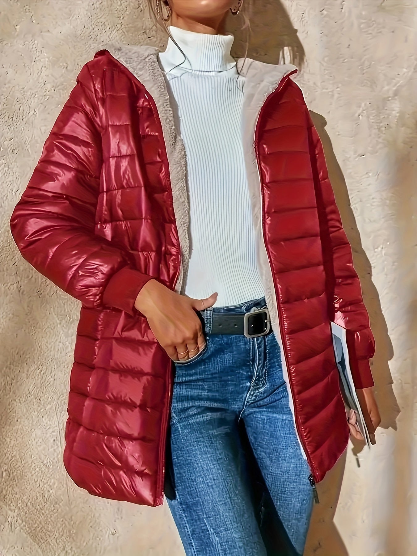 Cappotto lungo invernale da donna Alessandra con fodera in pile