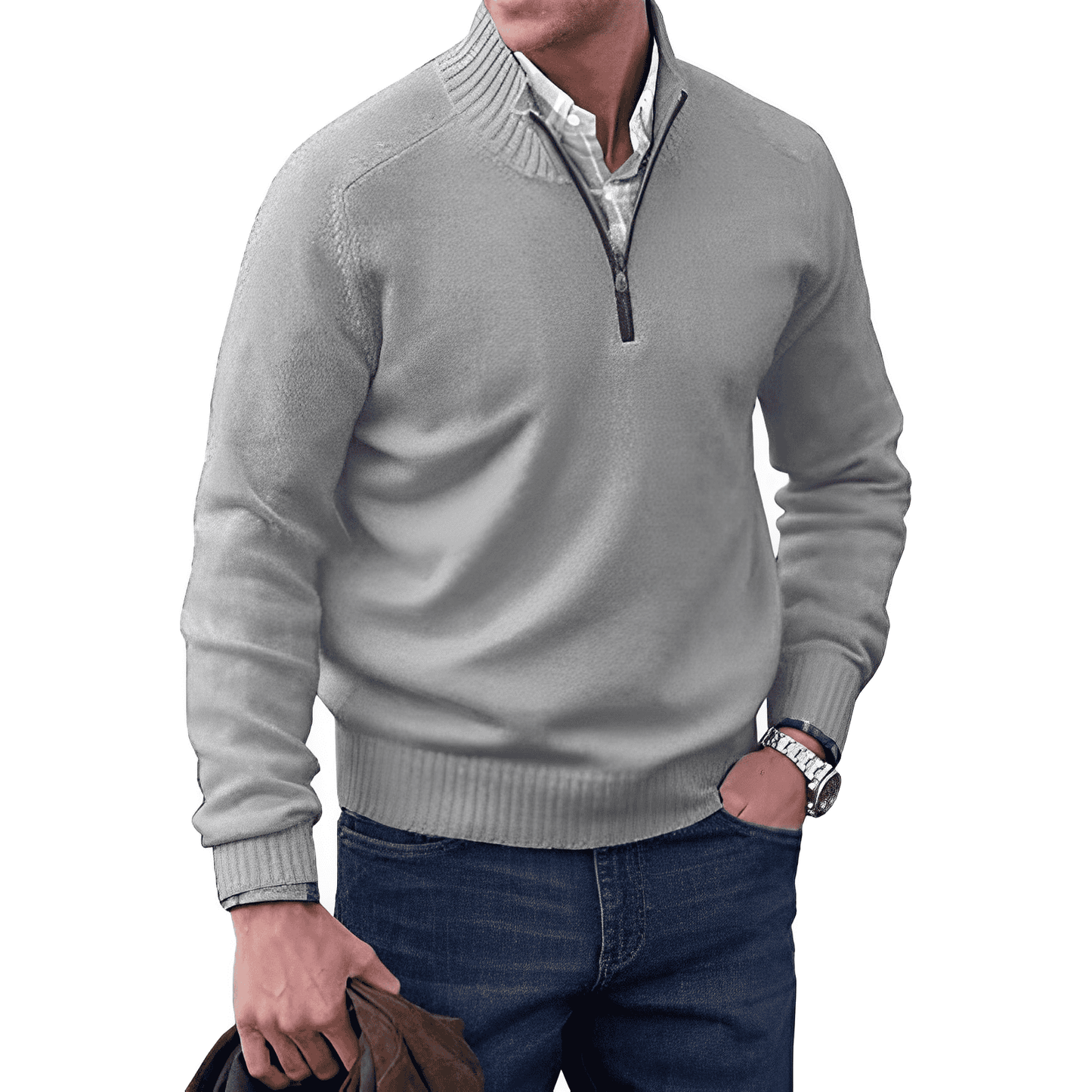 Maglione uomo Cirolo casual in maglia testurizzata, con vestibilità rilassata e look moderno