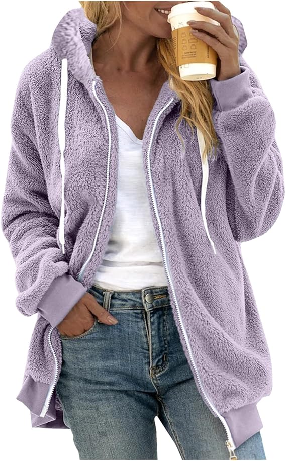 Felpa donna Ileana con cappuccio e zip, taglio ampio e look casual, stile moderno e comodo