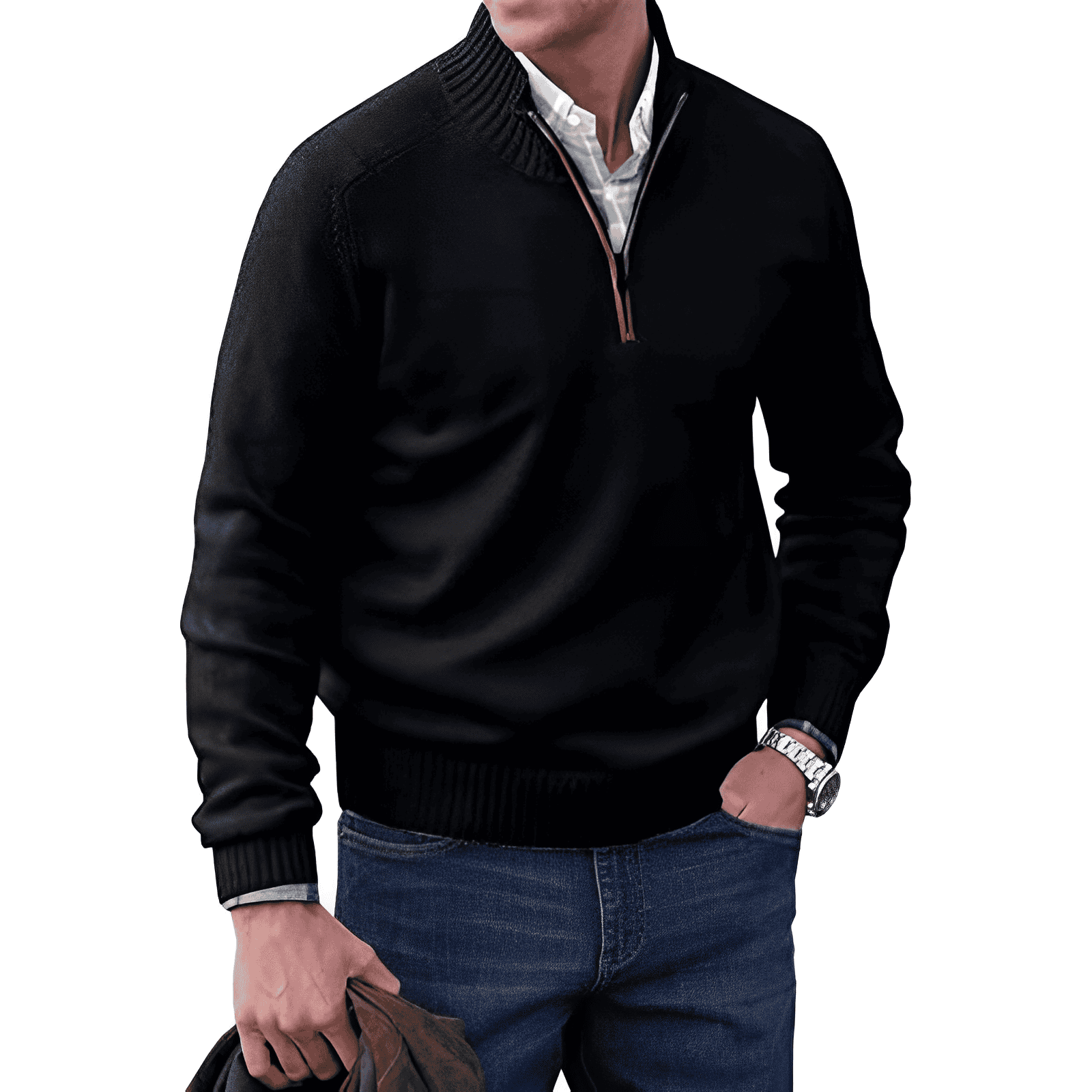 Maglione uomo Cirolo casual in maglia testurizzata, con vestibilità rilassata e look moderno