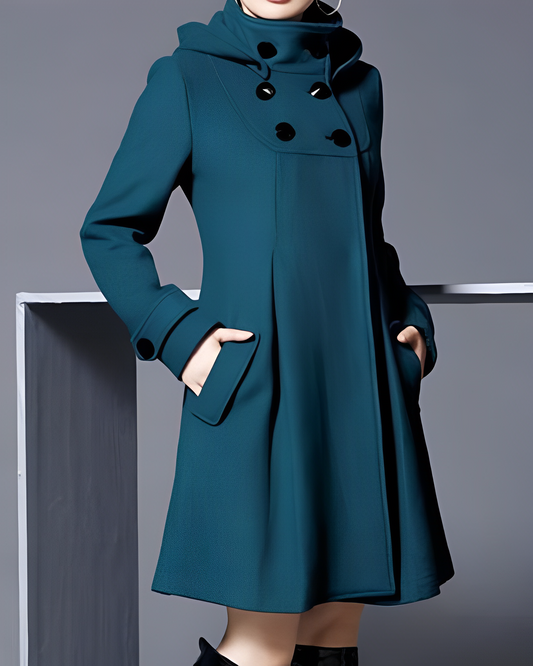 Cappotto elegante da donna con tasche laterali funzionali