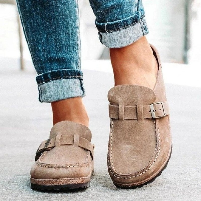 Sandali donna Leda in stile mocassino con tacco