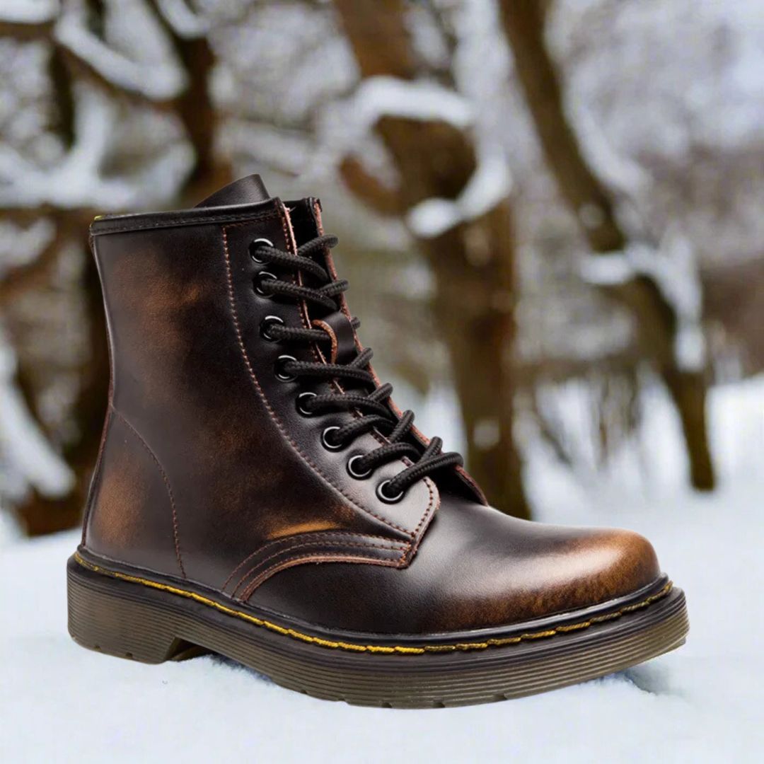 Stivaletti unisex Alberto in pelle sintetica con suola robusta