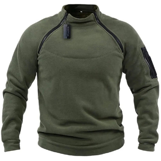 Maglione uomo Danilo con collo alto e zip parziale, stile casual pratico e versatile