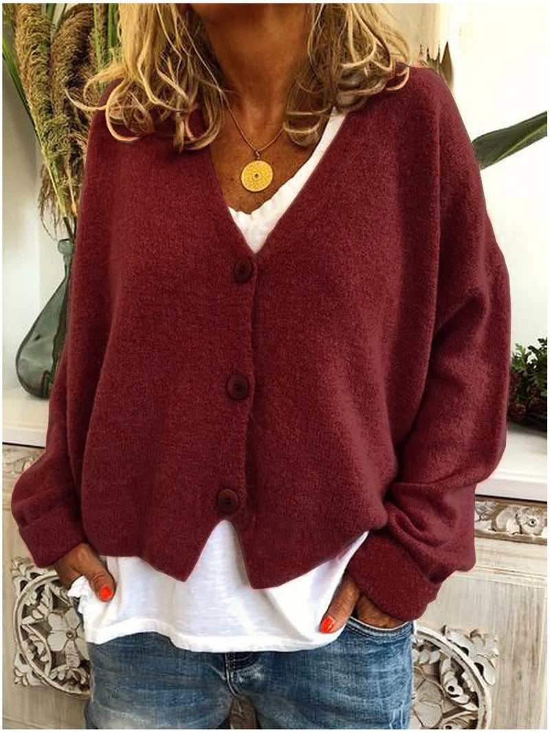 Maglioncino corto donna Arinda con bottoni e taglio moderno, look raffinato e versatile