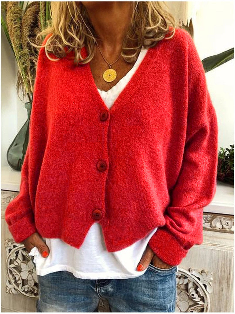 Maglioncino corto donna Arinda con bottoni e taglio moderno, look raffinato e versatile