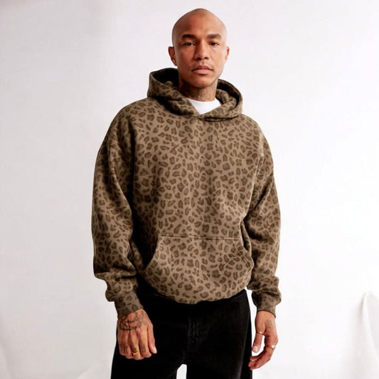 Felpa unisex Zora con stampa leopardata