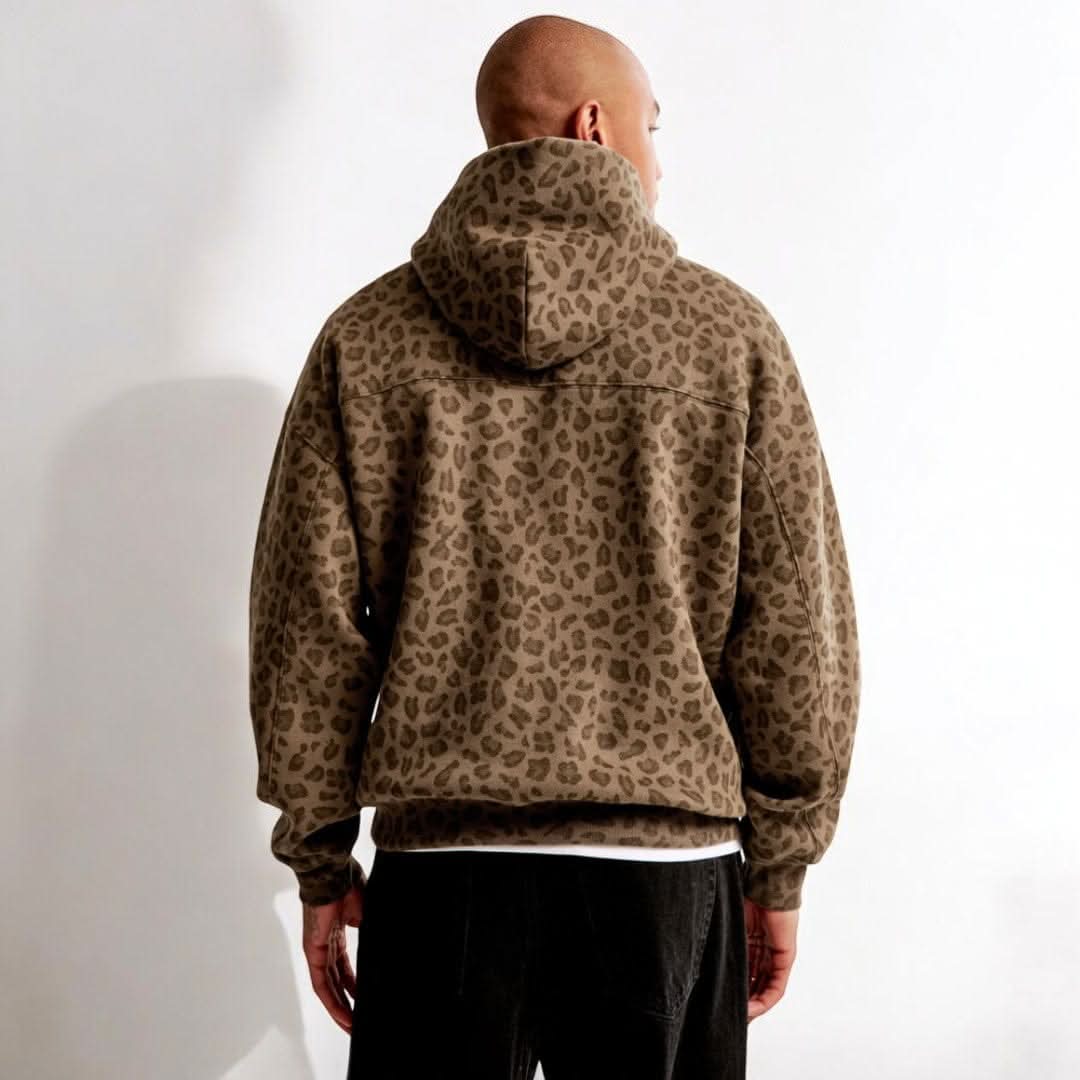 Felpa unisex Zora con stampa leopardata