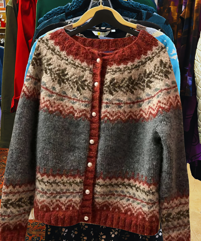 Maglione donna Agnolina a bottoni con maglia testurizzata, look elegante e versatile