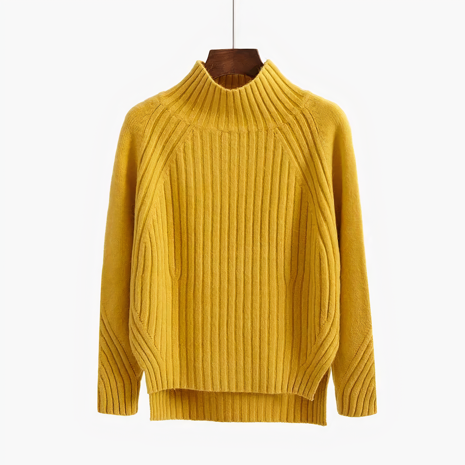 Maglione donna Delfina in filato morbido con collo alto