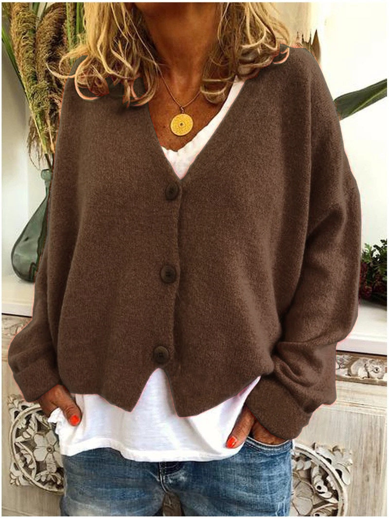 Maglioncino corto donna Arinda con bottoni e taglio moderno, look raffinato e versatile