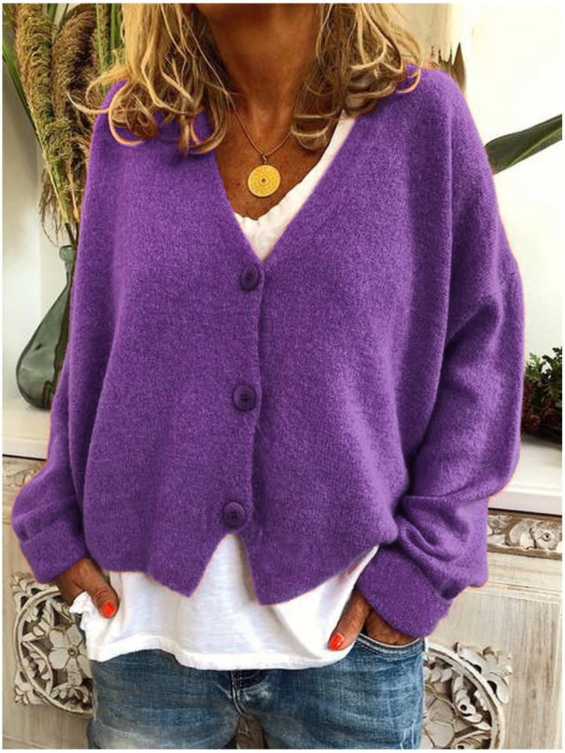 Maglioncino corto donna Arinda con bottoni e taglio moderno, look raffinato e versatile