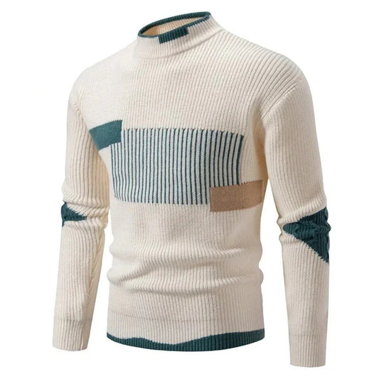 Maglione da uomo Adriano con collo alto in morbida maglia